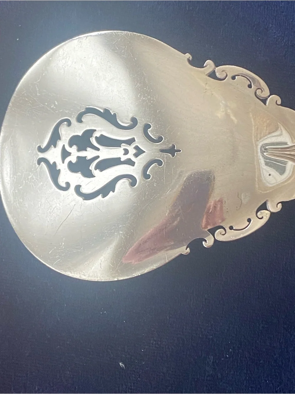 Vintage Grande Baroque tomato server spoon 8 1/4 inches